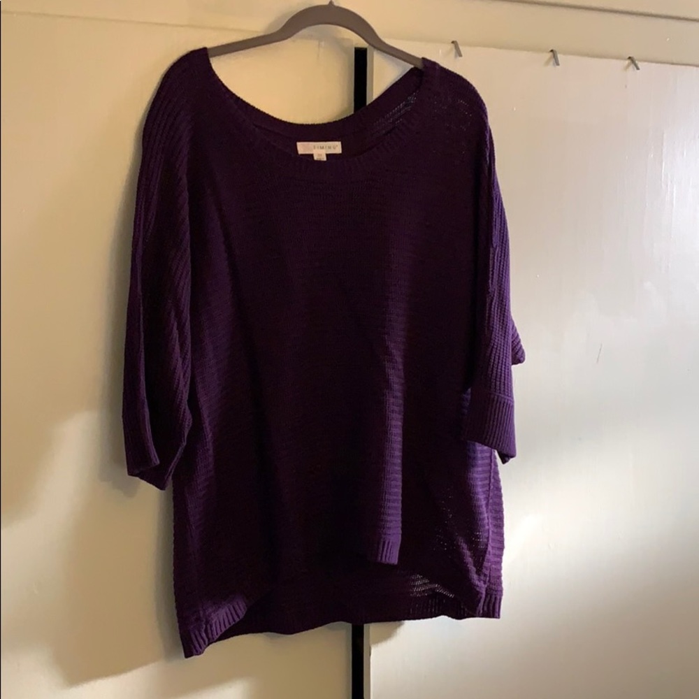 Burgundy/purple dolman sleeve sweater
